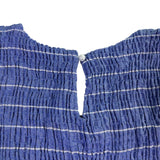 Simplee Womens Blue Cotton Linen Stripe Midi Dress Size Small