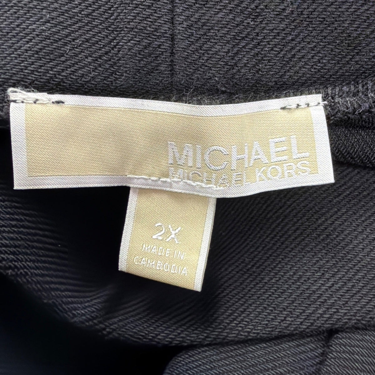Michael Kors Womens Black Cotton Blend Slim Fit Pants Size 2X