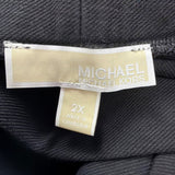 Michael Kors Womens Black Cotton Blend Slim Fit Pants Size 2X