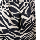 Who What Wear Womens Black & White Zebra Print Midi Dress Short Sleeve Sz M