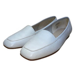 Enzo Angiolini Women’s White Leather Lining And Sole Slip-On Loafers Size 8.5