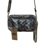 Vera Bradley Women’s Soft Sky Paisley Adjustable Strap RFID All-In-One Crossbody