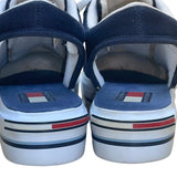 Tommy Hilfiger Men’s Navy Canvas Slip-On Lace-Up  Backless Sneakers Size 7.5