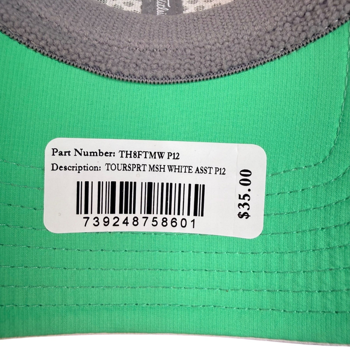 Titleist White/Green Polyester Golf Hat Small-Medium Fit