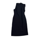 Black Halo Womens Black Cocktail Sheath Dress Ruffle Detail Size 2