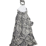 J.Crew Womens Black & White Viscose Halter Maxi Dress Floral Print Size 4