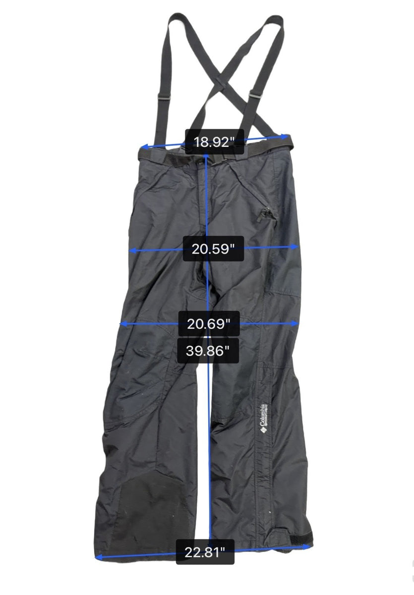 Columbia Mens Black Snow Pants W/Suspenders Insulated Waterproof Outdoor Sz XLT