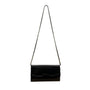 Empire-ORR Women’s Black Patent Leather Gold Chain Strap Clutch Bag
