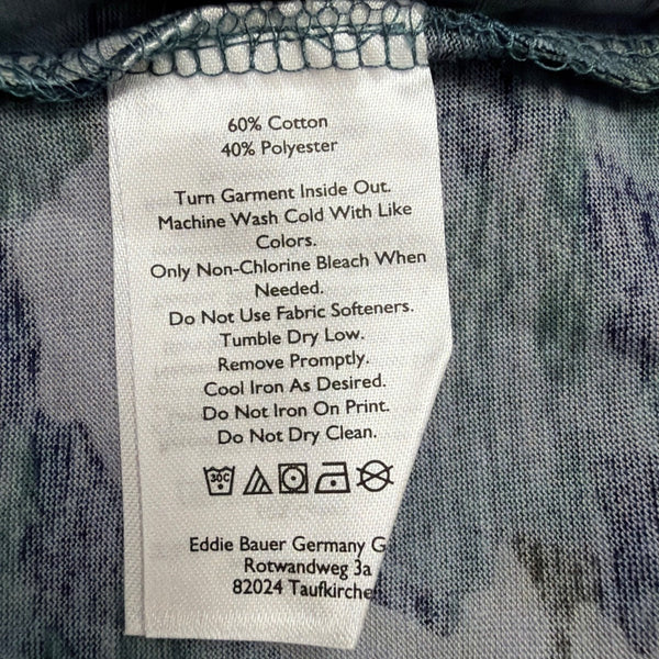 Eddie Bauer Womens Dark Green Camouflage Crew Neck T-Shirt Size L