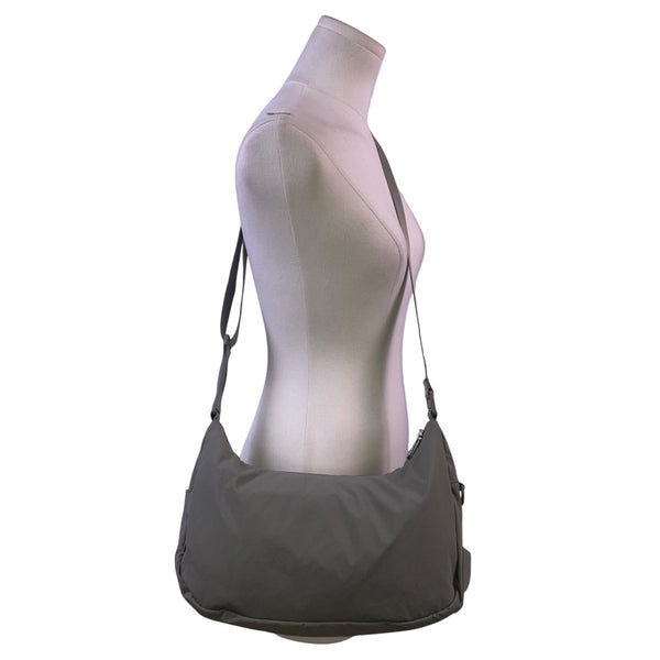 Athleta Women’s Green Nylon Adjustable Strap Anytime Crescent Crossbody Bag