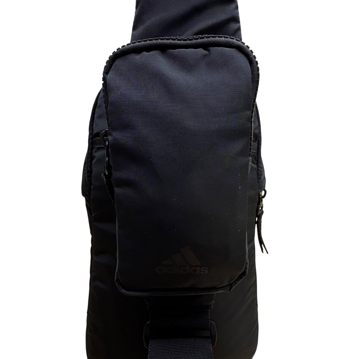 Adidas Unisex Black Nylon Multiple Zippered Adjustable Strap Sling Backpack