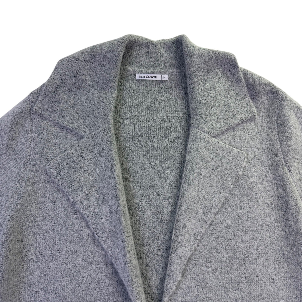 Pink Clover Women Gray Long Double Breasted Coat Size L