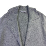 Pink Clover Women Gray Long Double Breasted Coat Size L