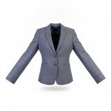 Esprit Womens Blue & Gray Single Breasted Blazer Career Jacket Size 8 