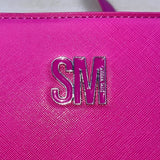 Steve Madden Women’s Fuchsia Faux Leather Chain Strap Compact Crossbody Bag