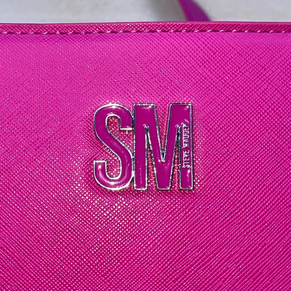 Steve Madden Women’s Fuchsia Faux Leather Chain Strap Compact Crossbody Bag