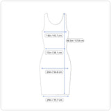 Trulli Women’s Blue Floral Sleeveless A-Line Dress With Ruffled Neckline Sz M