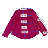 J.Crew Womens Fuchsia Ruffle Neck Long Sleeve Blouse Size M