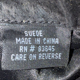 Sutton Studio Womens Black Suede Button-Down Shirt Long Sleeve Sz Large
