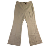 Ann Taylor Womens Beige Linen Blend Flare Dress Pants Size 10P