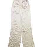 Antonelli Womens Beige Silk Blend Elastic Waist Wide Leg Pants Size 10