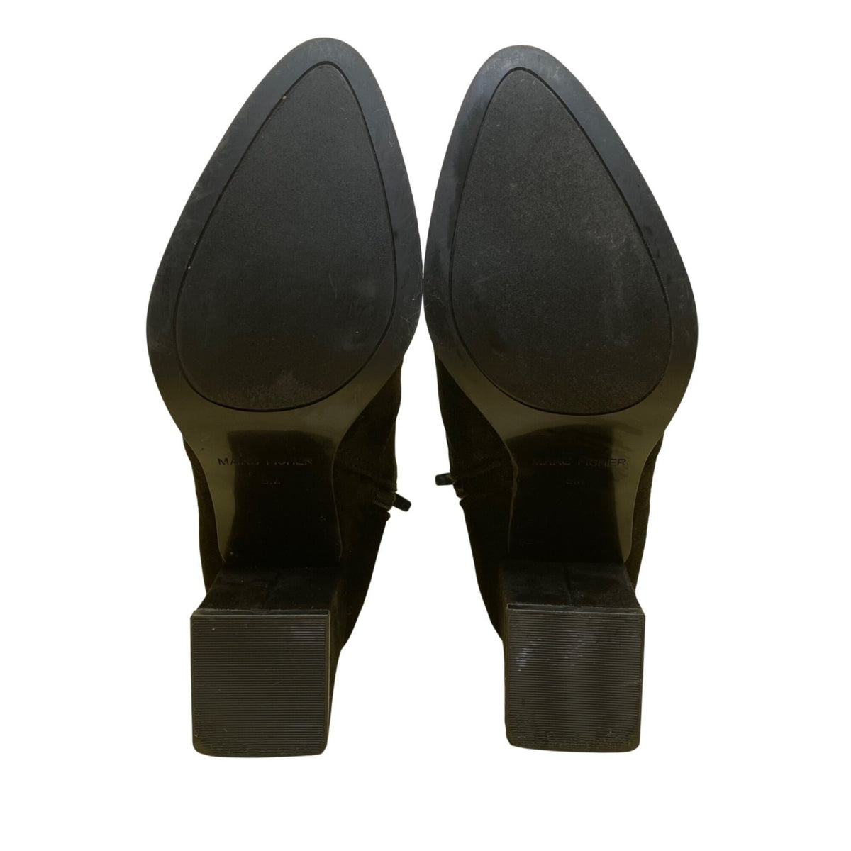 Marc Fisher Women’s Black Side Zipper Block-Heel Balsan Ankle Boots Size 5M
