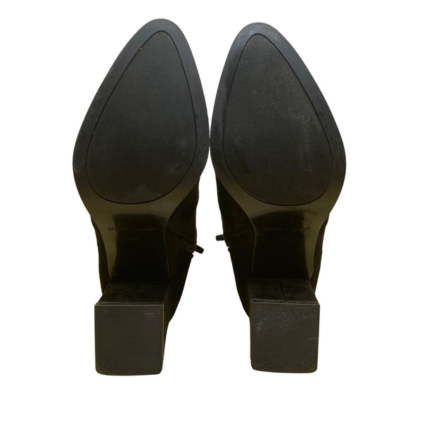 Marc Fisher Women’s Black Side Zipper Block-Heel Balsan Ankle Boots Size 5M