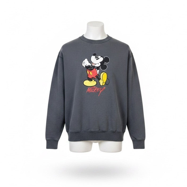 Disney Mickey Inc Mens Gray Graphic Sweatshirt Mickey Mouse Sz M