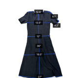 White House Black Market Womens Black  Scoop Neck Short Sleeve Dress Sz XS