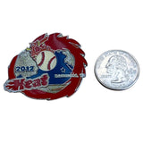 2012 Richmond VA Heat Baseball Trading Pin Red & Blue Enamel With Clutch Back