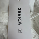 Zesica Women’s White Eyelet Sleeveless Maxi Dress Size XL
