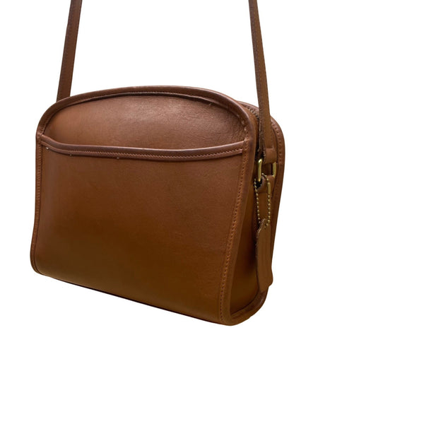 Vintage Coach Women’s Brown Leather Adjustable Strap Metropolis Crossbody Bag