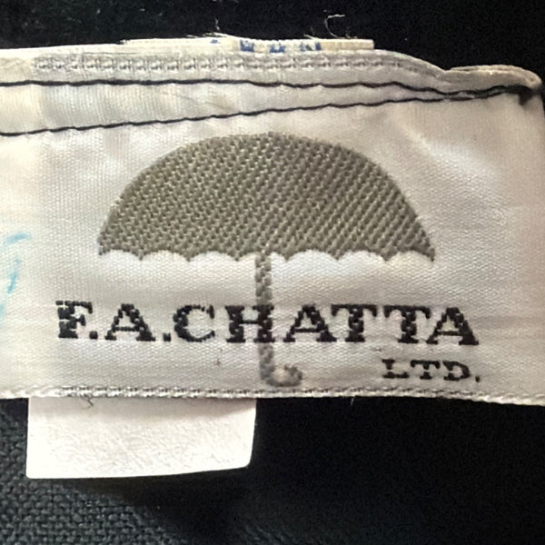 F.A. Chatta Womens Black Cotton Pencil Skirt Back Zip Stylish Design Size 8