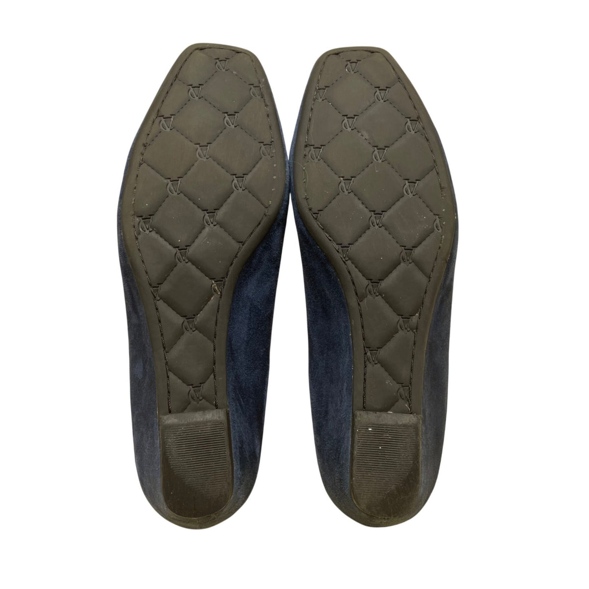 Vince Camuto Women’s Navy Suede Wedge Slip On Margarita Heeled Flats Size 6.5
