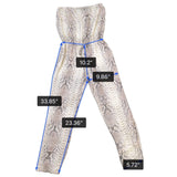 Haute Hippie Womens Beige & Black Snake Print  Jumpsuit Size M