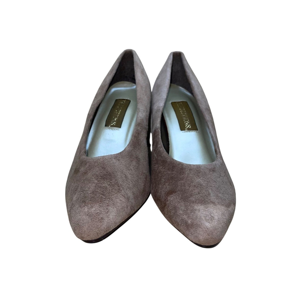 Predictions Women’s Taupe Suede Classic Rounded Toe Philly Pumps Size 8.5W