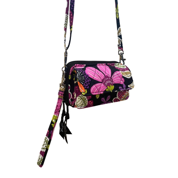 Vera Bradley Women’s Multicolor Floral Adjustable Strap Crossbody Bag Wallet