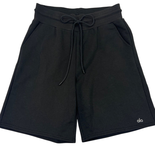 Alo Yoga Womens High-Waisted Black Sweat Shorts Size L- New