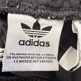 Adidas Mens Black Track Pants White Striped Casual Elastic Waist Zippered Sz M