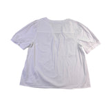 J.Crew Womens White V-Neck Puff Sleeve Top Lightweight & Stylish Sz M