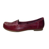 Thom McAn Women’s Red Leather Embellished Design Casual Slip-On Loafers Size 8W