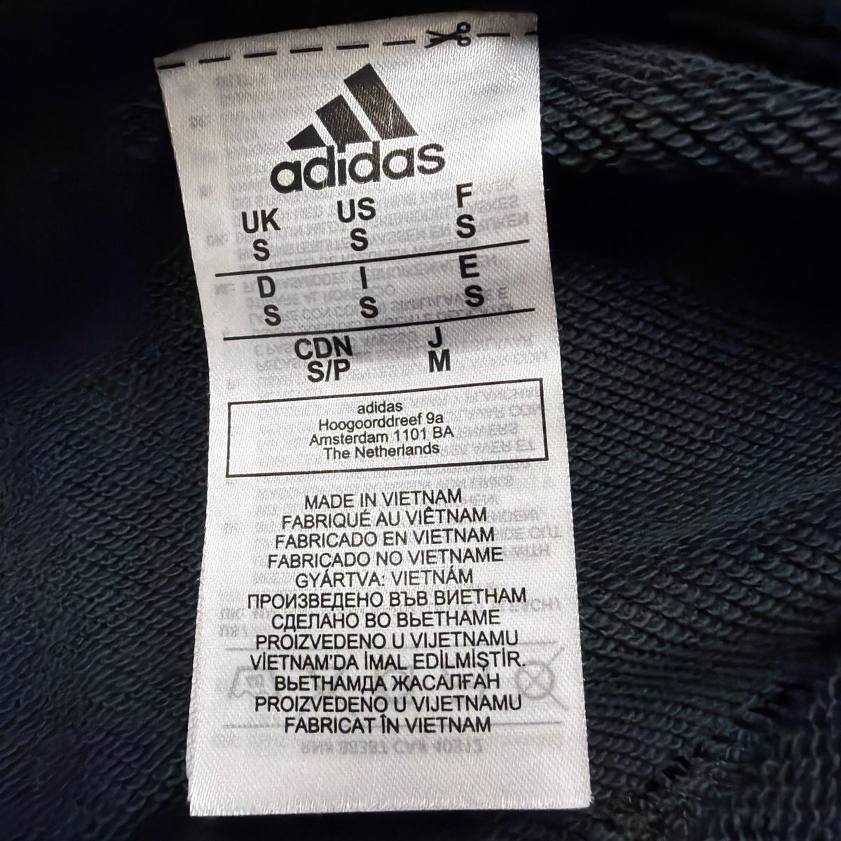 Adidas Mens Black Hooded Sweatshirt Logo Pullover Casual Size S