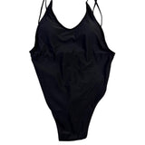 Fashion Nova Womens Black 1-Piece Swimsuit Valerie Deep Scoop Size L