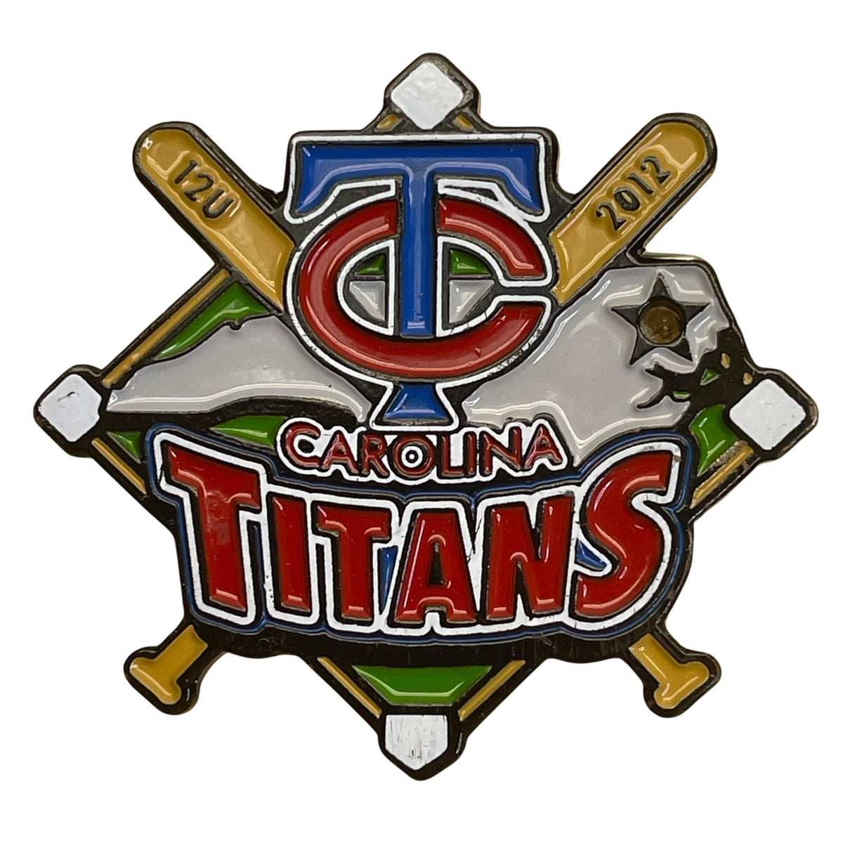 Carolina Titans Baseball Trading Pin With LED Lights