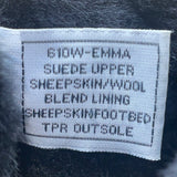 Bearpaw Women Black Suede Sheepskin Wool Blend Lining Emma Winter Boots Size 7