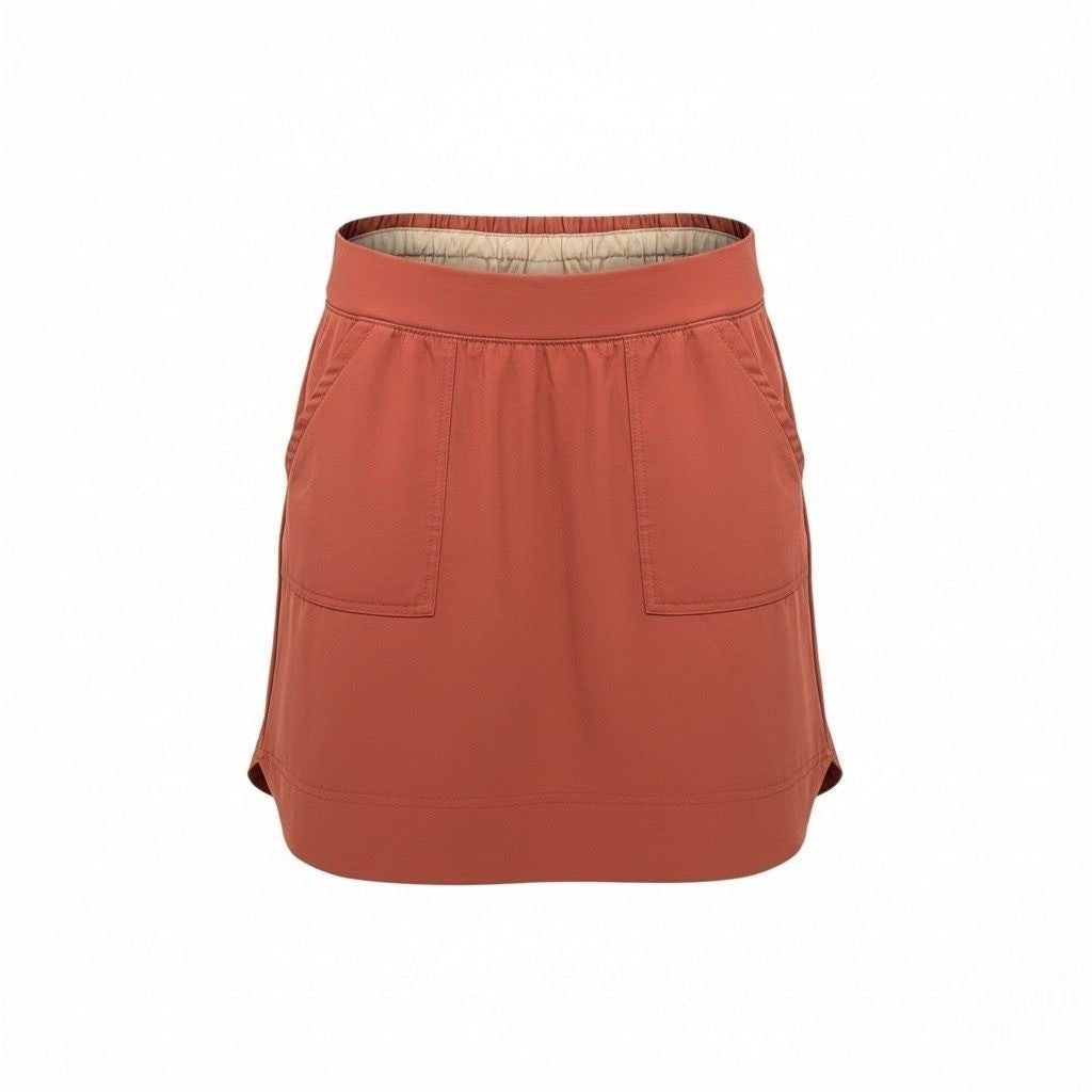 Reebok Womens Rust Skort Activewear Stretch Pockets Size M