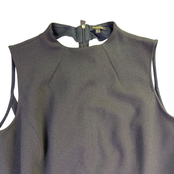 Massimo Dutti Women’s Black Sleeveless Midi Sheath Dress Size M