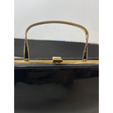Andè Women's Simple Black With Gold Tone Accents Evening Clutch Sz S