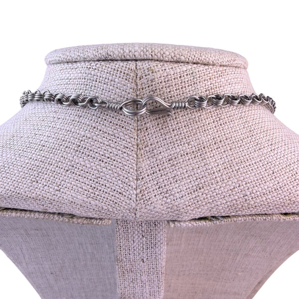 Kirks Folly Womens Silver Tone Labradorite Wire-Wrapped Statement Necklace