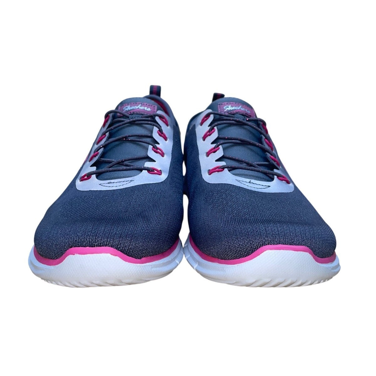 Skechers Women’s Gray &  Pink Memory Foam Stretch Fit Sneakers Size 11